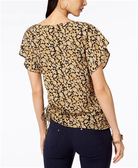 michael michael kors flutter sleeve top|MICHAEL Michael Kors Women's Sequin Flutter.